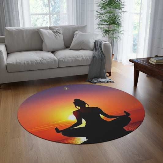 'Mindfulness' Round Meditation Rug - Soulzen Retreats